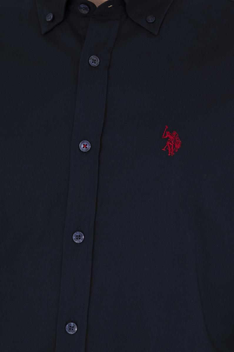 Erkek Lacivert Uzun Kollu Basic Gömlek