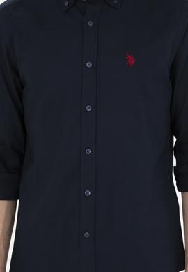 Erkek Lacivert Uzun Kollu Basic Gömlek - 50282614075