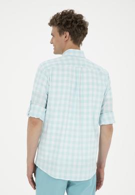 Erkek Mint Uzun Kollu Gömlek - 50282803006