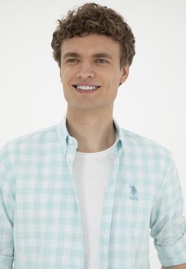 Erkek Mint Uzun Kollu Gömlek - 50282803006