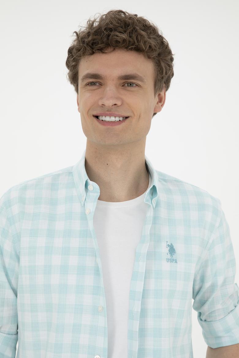 Erkek Mint Uzun Kollu Gömlek - 50282803006