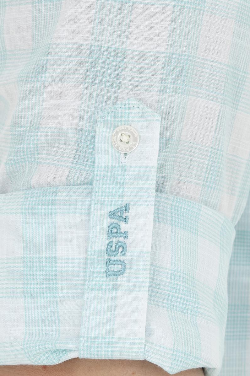 Erkek Mint Uzun Kollu Gömlek