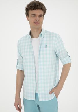 Erkek Mint Uzun Kollu Gömlek - 50282803006