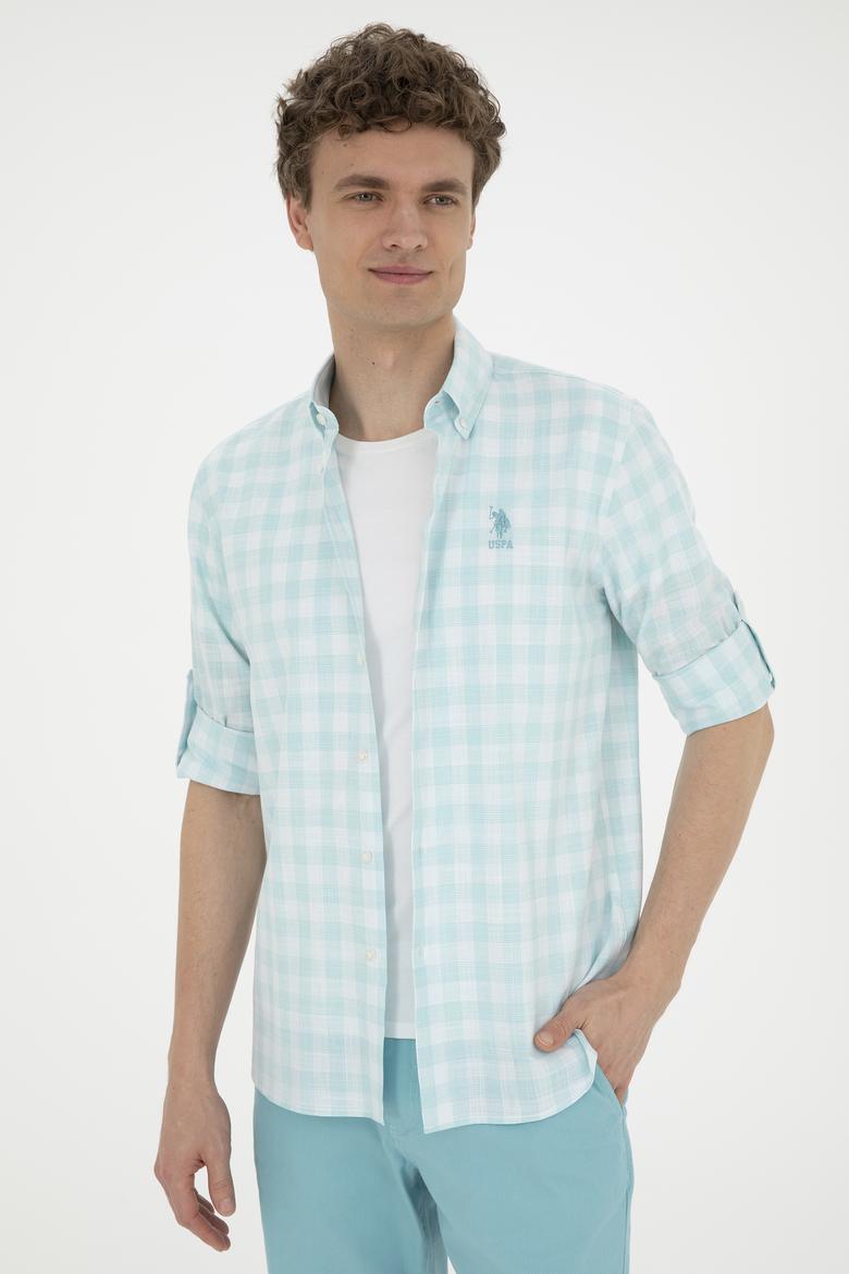 Erkek Mint Uzun Kollu Gömlek - 50282803006