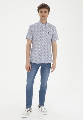 Erkek Lacivert Kısa Kollu Gömlek - 50282880012