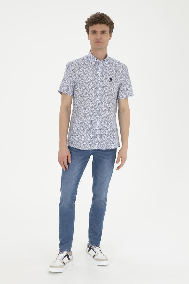 Erkek Lacivert Kısa Kollu Gömlek - 50282880012