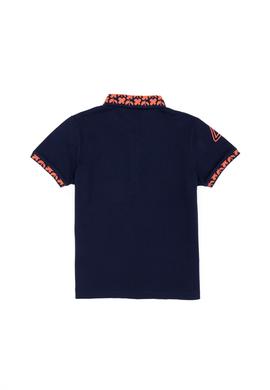 Kız Çocuk Lacivert Polo Yaka Basic Tişört - 50283284017