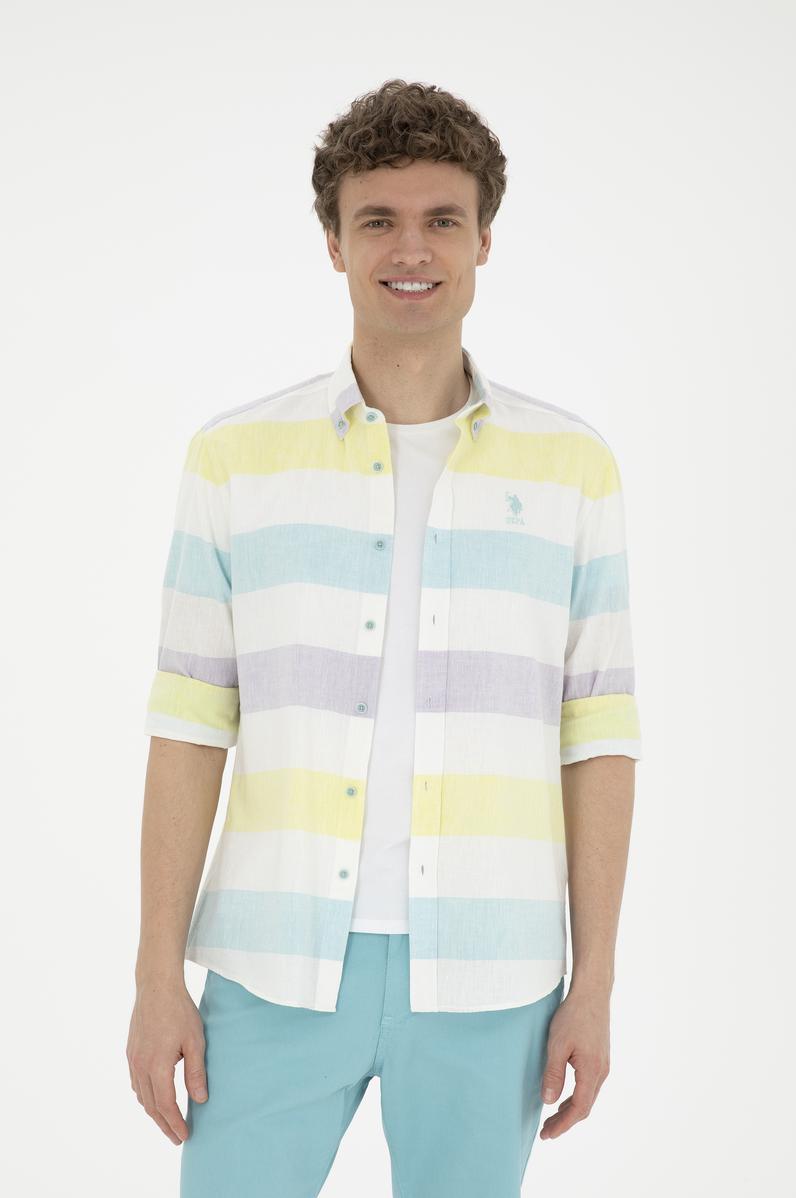 Erkek Mint Uzun Kollu Gömlek