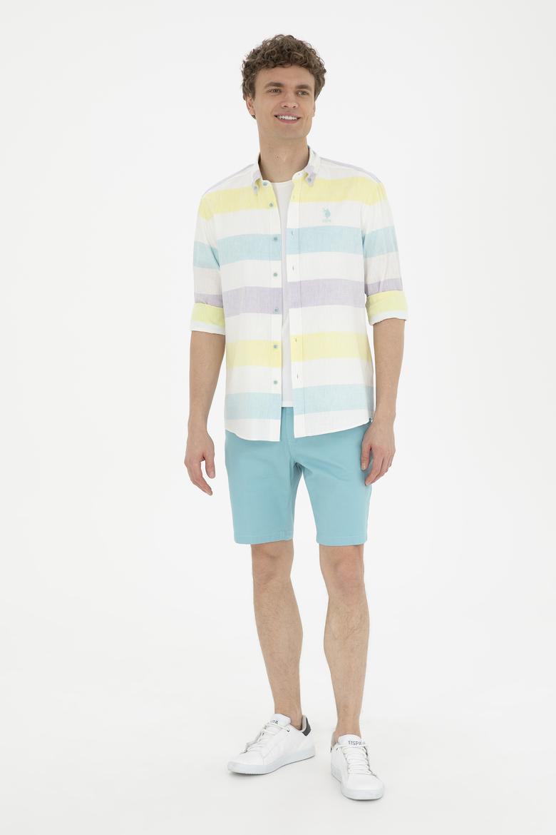 Erkek Mint Dokuma Şort