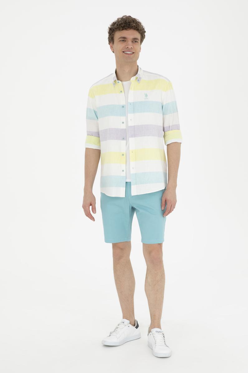 Erkek Mint Dokuma Şort