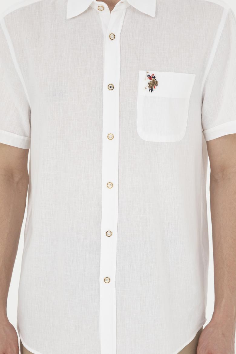 Erkek Beyaz Kısa Kollu Gömlek - 50284296008