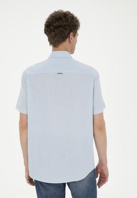Erkek Açık Mavi Kısa Kollu Gömlek - 50284296010
