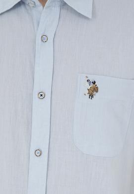 Erkek Açık Mavi Kısa Kollu Gömlek - 50284296010