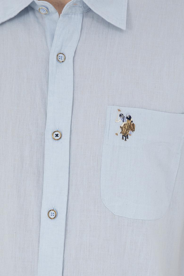 Erkek Açık Mavi Kısa Kollu Gömlek - 50284296010