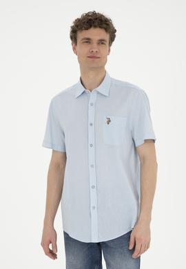 Erkek Açık Mavi Kısa Kollu Gömlek - 50284296010