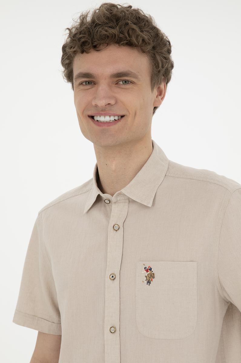 Erkek Taş Kısa Kollu Gömlek