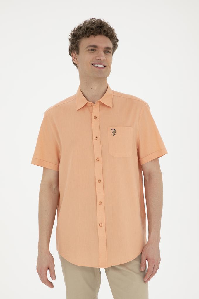 Erkek Somon Kısa Kollu Gömlek
