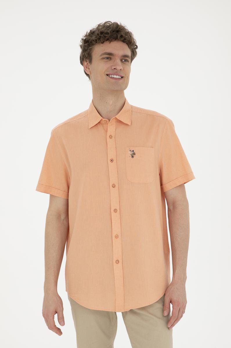 Erkek Somon Kısa Kollu Gömlek