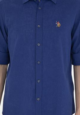 Erkek Mavi Uzun Kollu Basic Gömlek - 50284297123