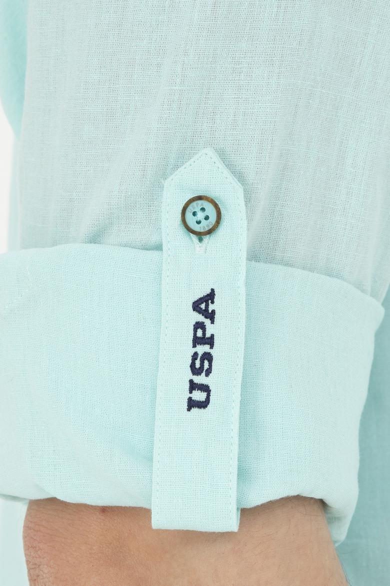 Erkek Su Yeşili Uzun Kollu Basic Gömlek - 50284297058