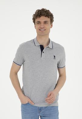 Erkek Gri Melanj Basic Tişört - 50284631111