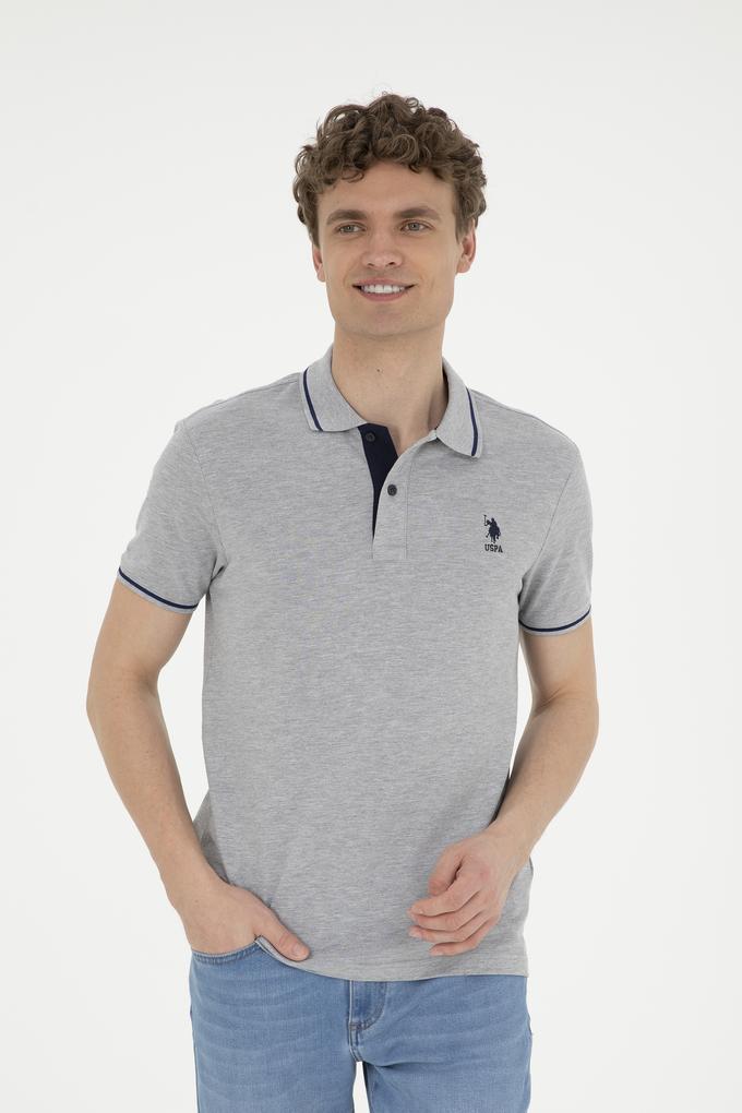 Erkek Gri Melanj Basic Tişört