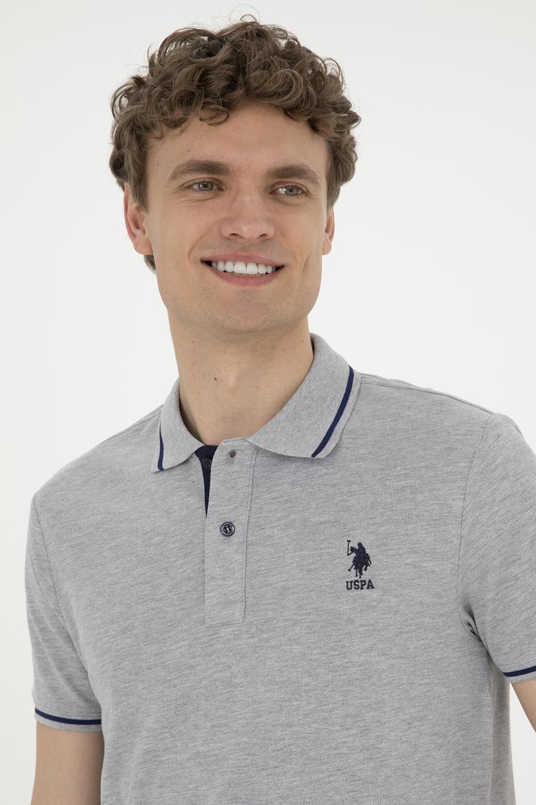 Erkek Gri Melanj Basic Tişört - 50284631111