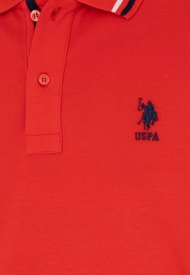 Erkek Regular Fit Polo Yaka Kırmızı Basic Tişört - 50284639019