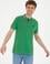 Erkek Regular Fit Polo Yaka Yeşil Basic Tişört