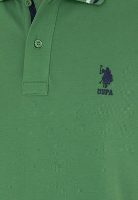 Erkek Regular Fit Polo Yaka Yeşil Basic Tişört - 50284639091