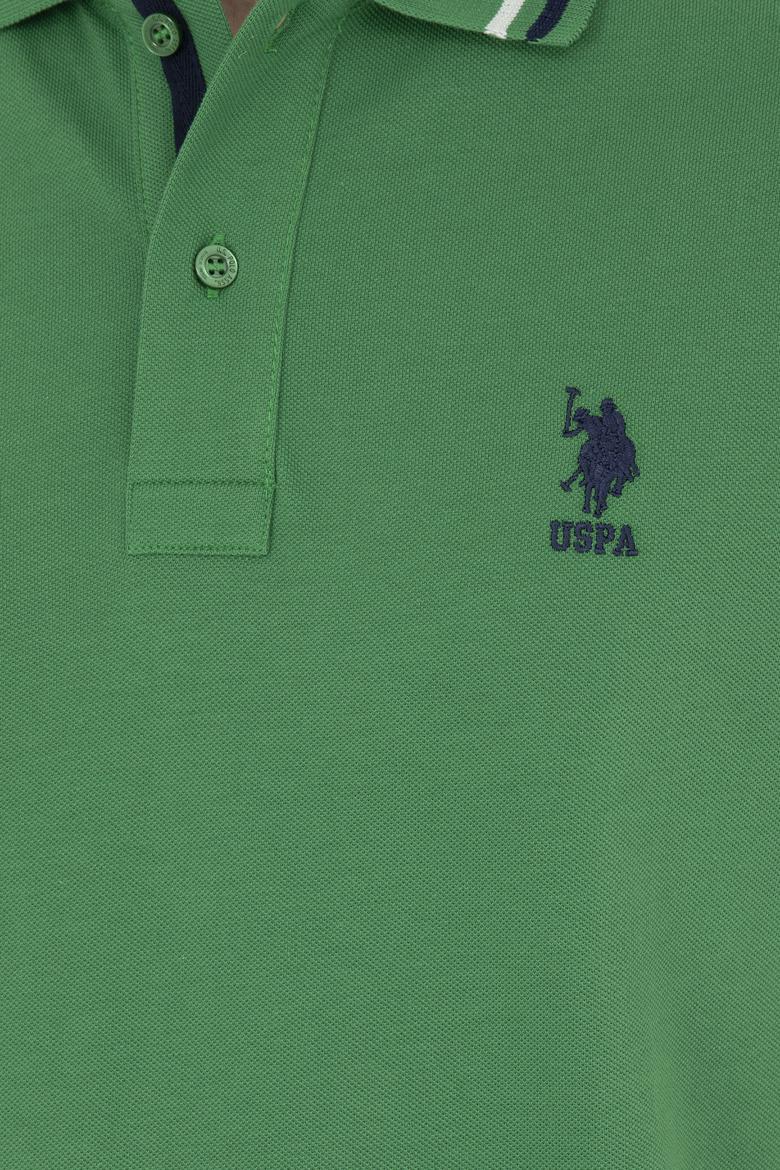 Erkek Regular Fit Polo Yaka Yeşil Basic Tişört - 50284639091