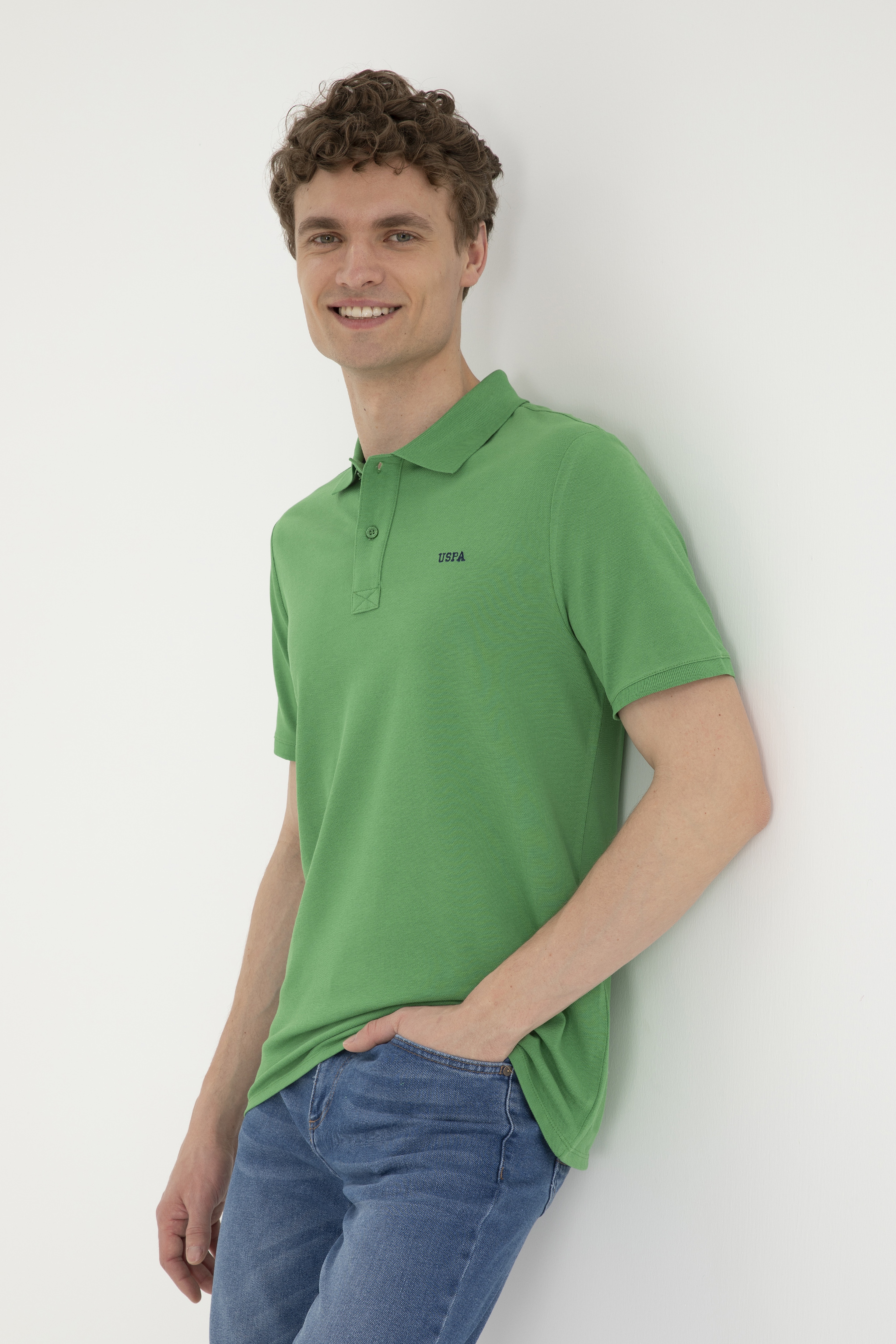 Erkek Yeşil Basic Tişört - Image 1
