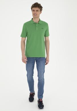 Erkek Yeşil Basic Tişört - 50284641079