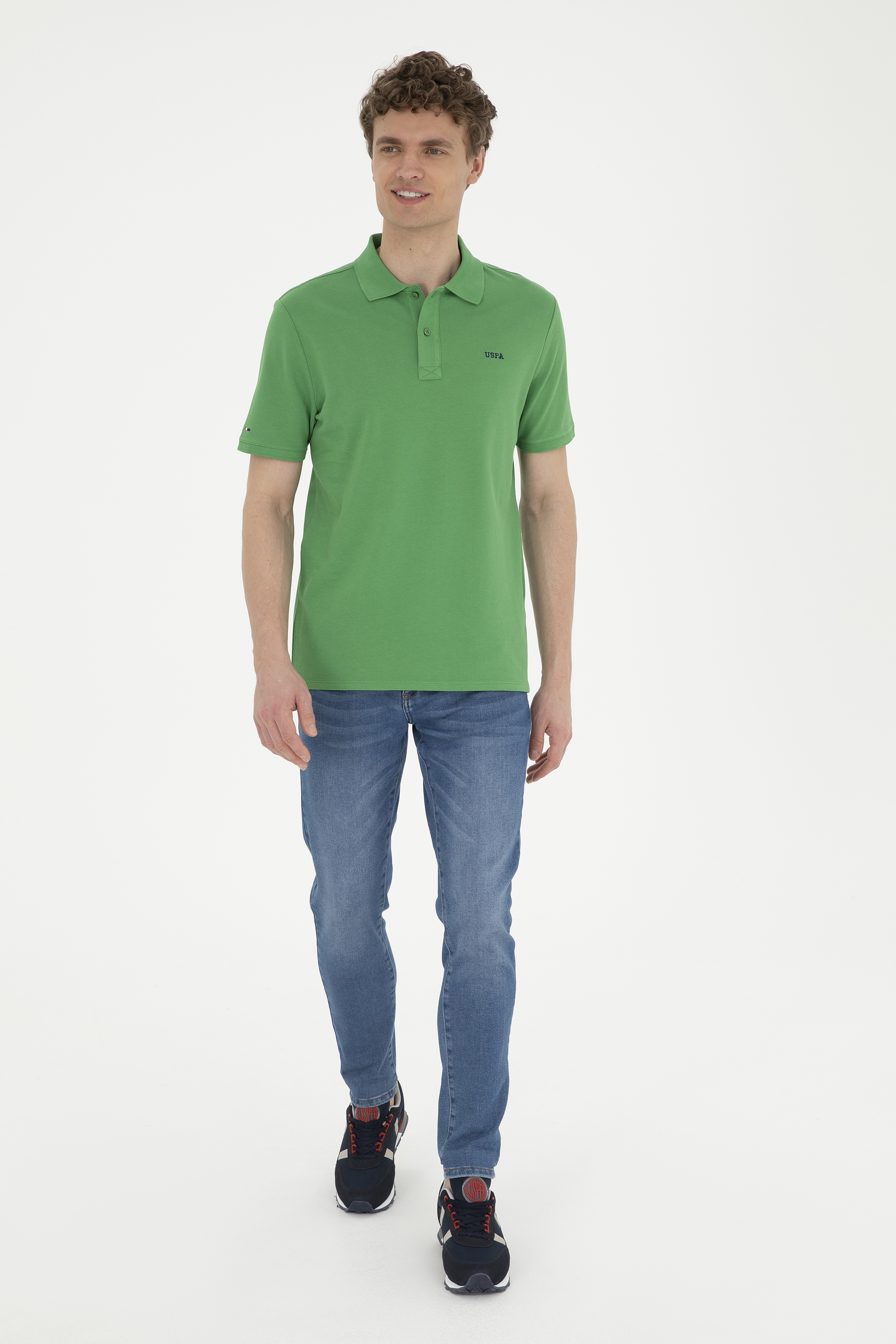 Erkek Yeşil Basic Tişört - Image 4