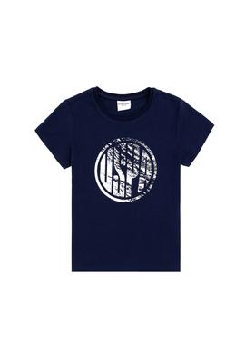 Erkek Çocuk Lacivert Basic Bisiklet Yaka Tişört - 50284819008