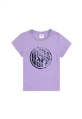 Erkek Çocuk Lila Basic Bisiklet Yaka Tişört - 50284819070