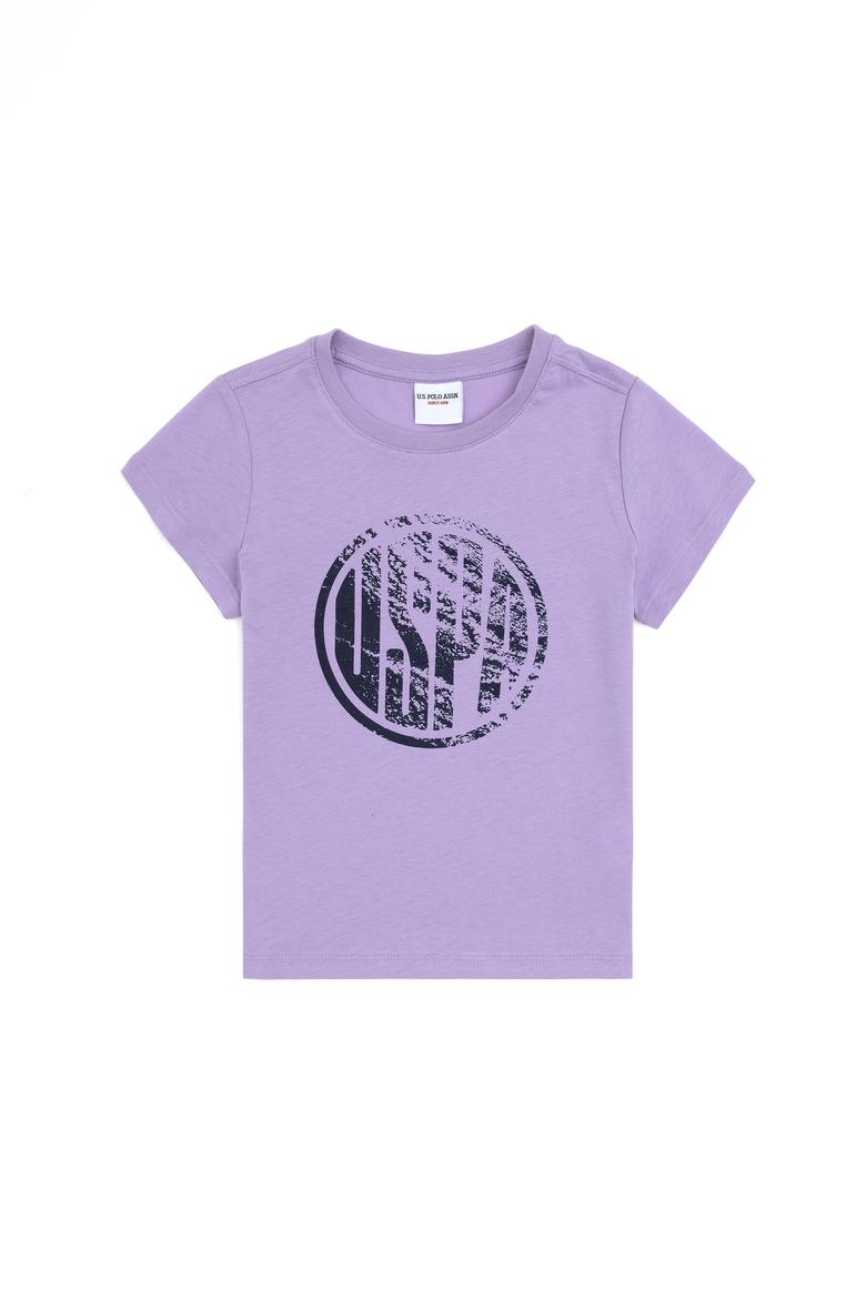 Erkek Çocuk Lila Basic Bisiklet Yaka Tişört - 50284819070