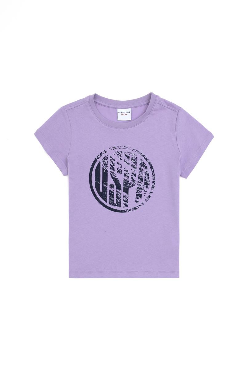 Erkek Çocuk Lila Basic Bisiklet Yaka Tişört