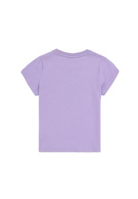 Erkek Çocuk Lila Basic Bisiklet Yaka Tişört - 50284819070