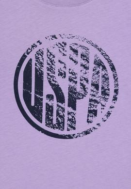 Erkek Çocuk Lila Basic Bisiklet Yaka Tişört - 50284819070