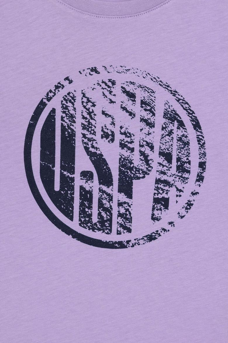 Erkek Çocuk Lila Basic Bisiklet Yaka Tişört - 50284819070