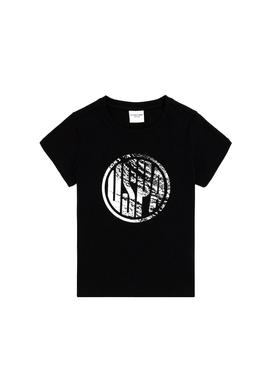 Erkek Çocuk Siyah Basic Bisiklet Yaka Tişört - 50284819105