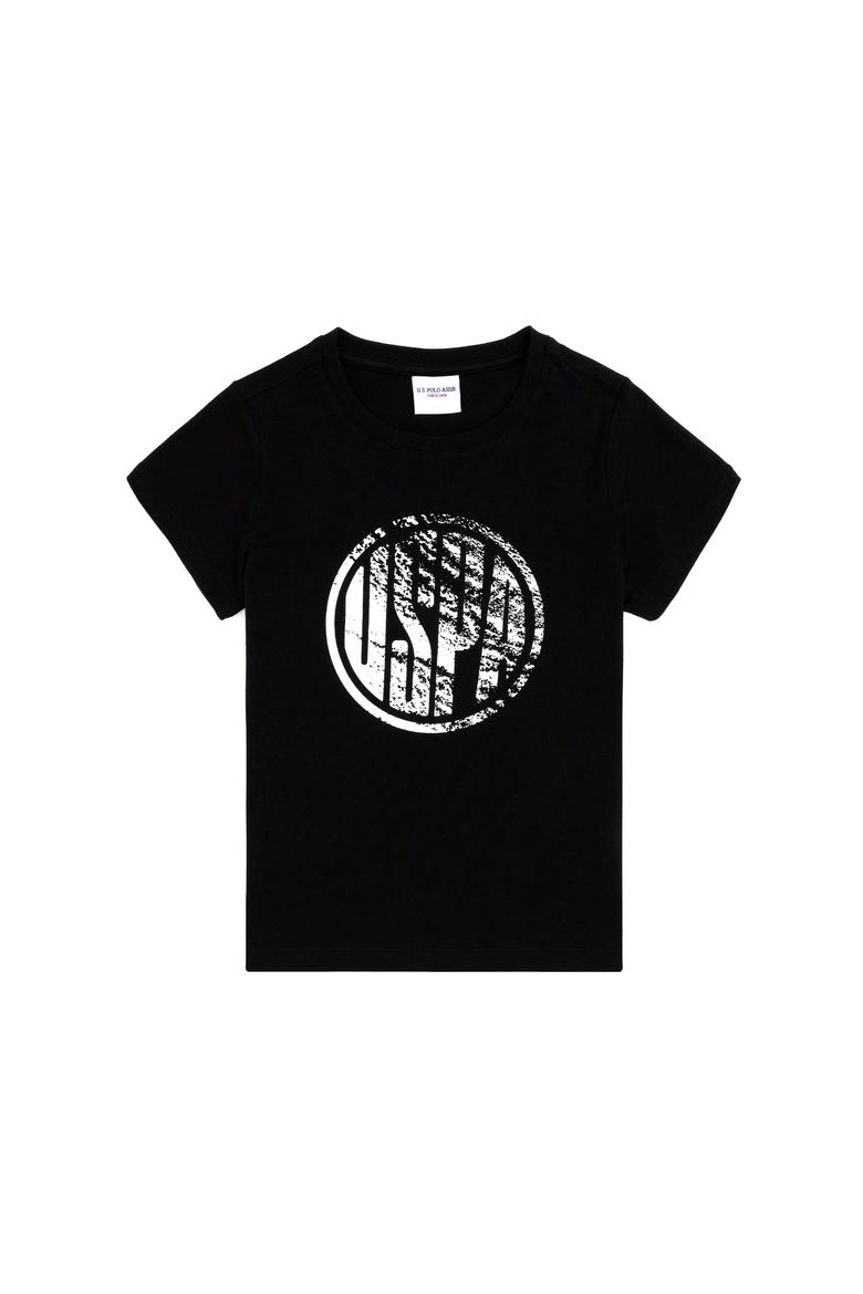 Erkek Çocuk Siyah Basic Bisiklet Yaka Tişört - 50284819105