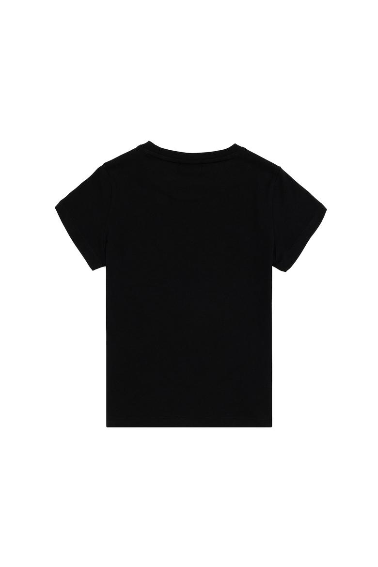 Erkek Çocuk Siyah Basic Bisiklet Yaka Tişört - 50284819105