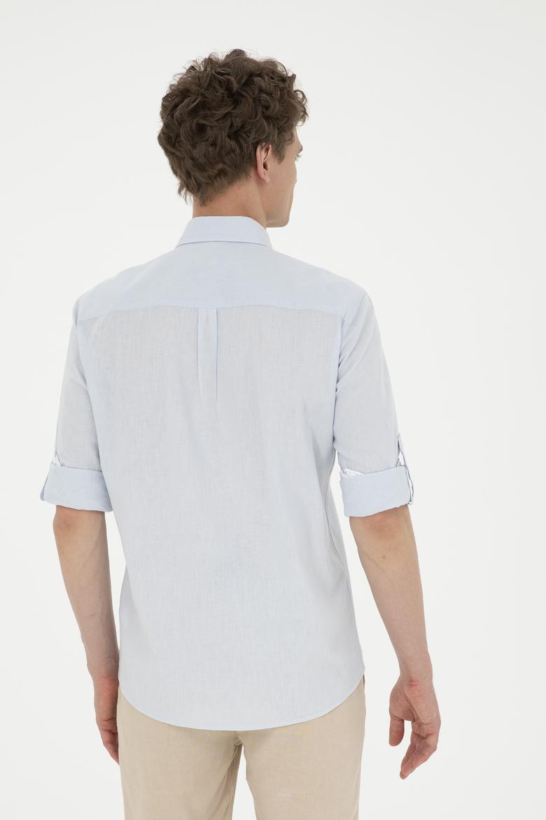Erkek Açık Mavi Uzun Kollu Gömlek - 50288375005
