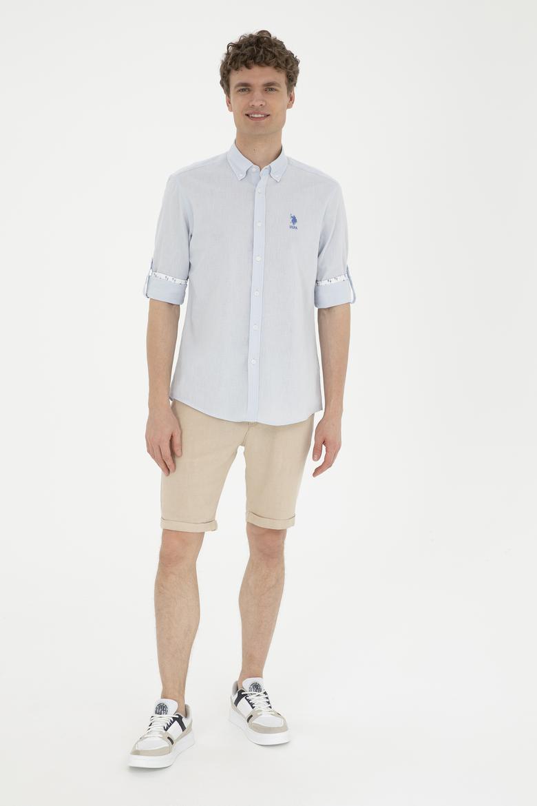 Erkek Açık Mavi Uzun Kollu Gömlek - 50288375005