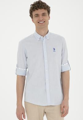 Erkek Açık Mavi Uzun Kollu Gömlek - 50288375005