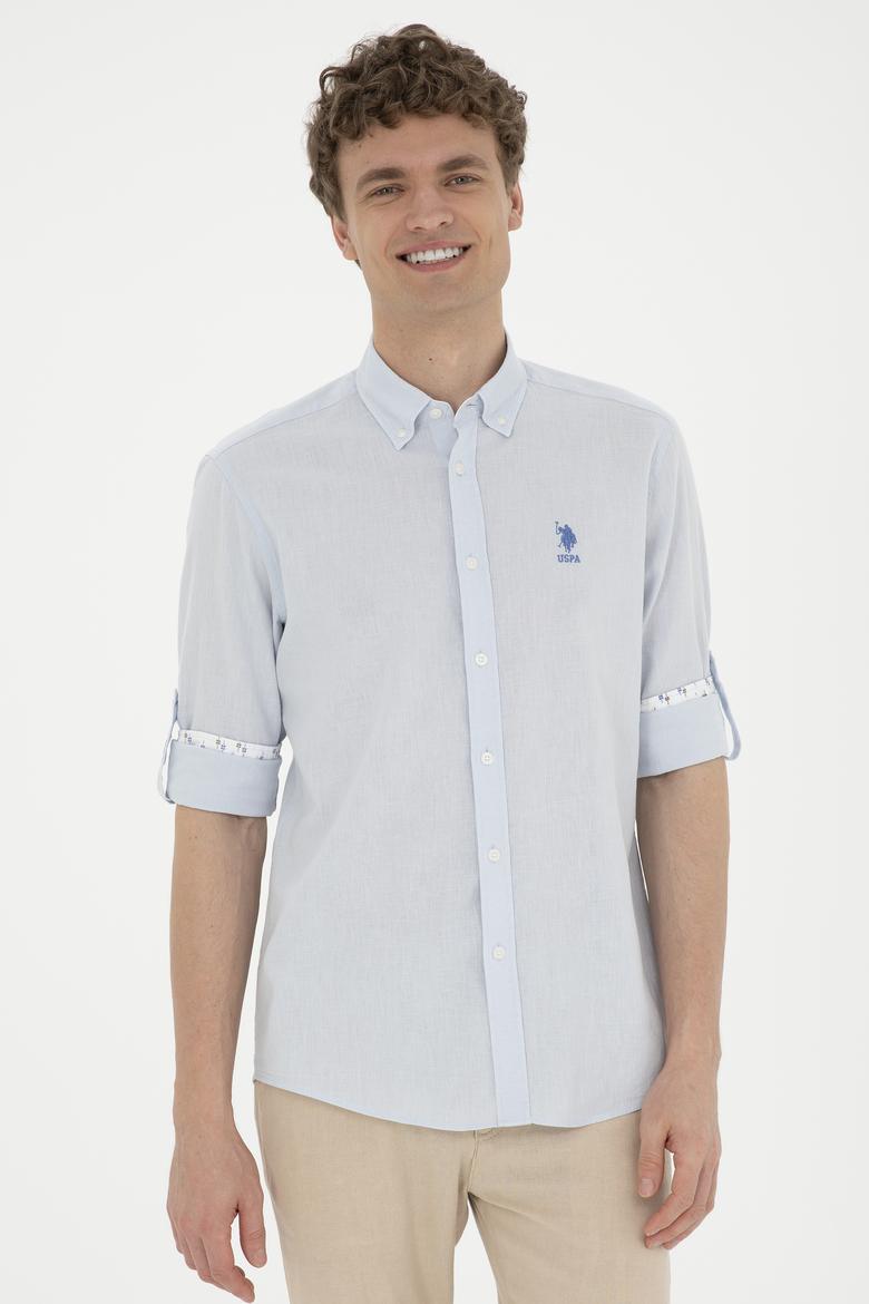 Erkek Açık Mavi Uzun Kollu Gömlek - 50288375005