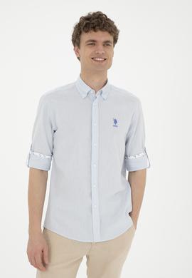 Erkek Açık Mavi Uzun Kollu Gömlek - 50288375005