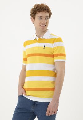 Erkek Regular Fit Polo Yaka Safran Tişört - 50288479006